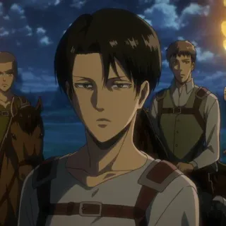 ☁️ Levi Ackerman Attack on Titan anime, soldier, military, fantasy, attack on titan, levi ackerman telegram sticker