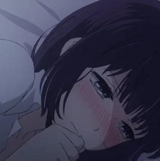 🖇 animé, fille, rougir, chambre telegram sticker