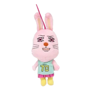 🤨 KOKI 70 lapin, peluche, rose, jouet, Koki, mignon, poupée telegram sticker