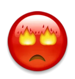 😡 angry, emoji, red, fire, hot, upset, expression, heat whatsapp sticker