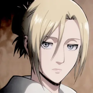 🧺 Annie Leonhart Attack on Titan anime, desenho animado, garota, retrato, Annie Leonhart, Attack on Titan telegram sticker