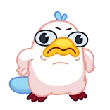 😠 утка, злой, мультик, смешной, птица, раздраженный telegram sticker