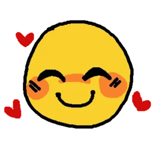 🥰 emoji, cute, happy, hearts telegram sticker