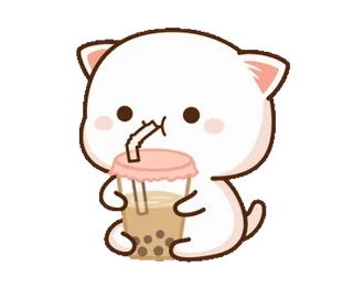 🧋 gatto, bubble tea, boba, carino, bevanda, kawaii telegram sticker