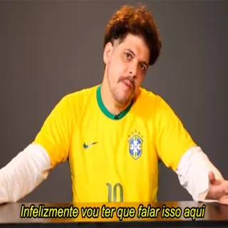 🙅‍♂️ Infelizmente vou ter que falar isso aqui hombre, retrato, persona, brasil, camiseta telegram sticker