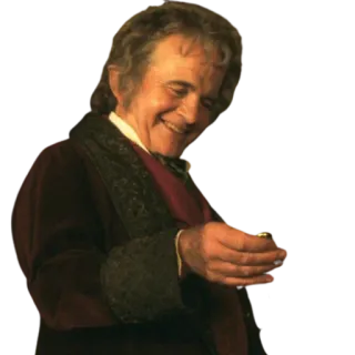 💍 Bilbo Baggins The Hobbit hobbit, lord of the rings, fantasy, character, movie telegram sticker