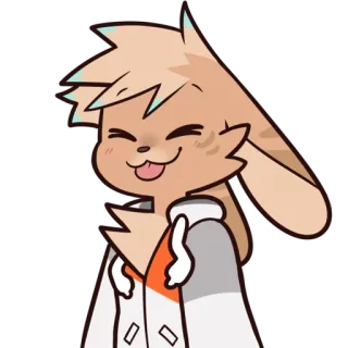 😝 Kartun, Anime, Kelinci, Karakter, Lucu telegram sticker
