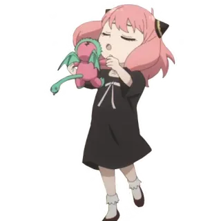 💃 Anya Forger Spy x Family Anime, Karakter, Fanart, Lucu, Anak, Kartun, Gadis, Mengantuk whatsapp sticker