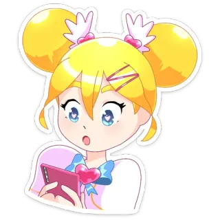 😳 Anime, Ragazza, Cartone animato, Carino, Adesivo telegram sticker