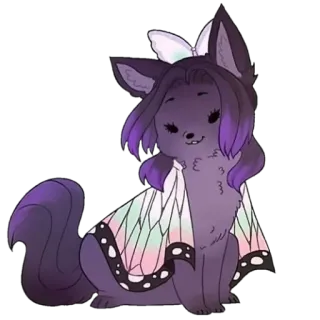 🧚‍♀ Shinobu Kocho Demon Slayer Shinobu Kocho, Demon Slayer, anime, manga, cute, animal telegram sticker
