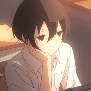 🐾 动漫, 漫画, 男孩, 青少年, 沉思 telegram sticker