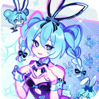 🫶 Hatsune Miku Vocaloid telegram sticker