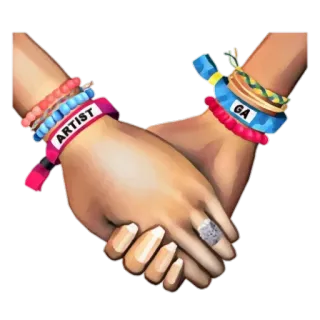 💫 ARTIST
GA manos, pulseras, brazaletes, artista, GA telegram sticker