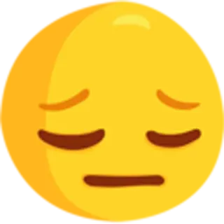 😔 Эмодзи, Грустный, Несчастный, Чувство, Выражение telegram sticker