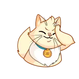 🤦‍♂ kot, myślenie, słodki, zwierzę, zwierzak, kreskówka telegram sticker