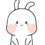 👌 coelho, fofo, animal, adesivo, desenho animado whatsapp sticker