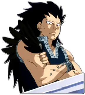 😒 Gajeel Redfox Fairy Tail Anime, Manga, Gajeel Redfox, Fairy Tail, Karakter telegram sticker