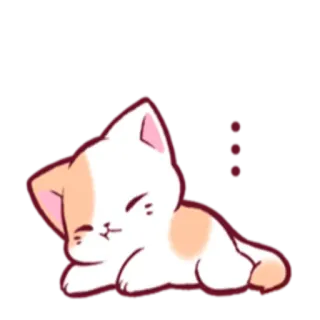 😶 Katze, Kätzchen, schlafend, süß, Tier, Haustier whatsapp sticker