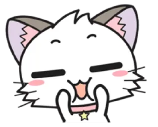 ☺️ gato, animal, fofo, kawaii, desenho animado whatsapp sticker
