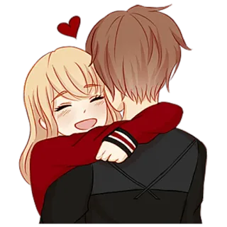 ❤️ hug, couple, love, romance, affection, relationship telegram sticker