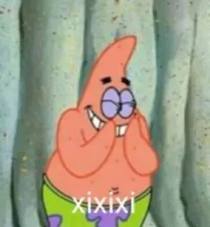 ➖ Patrick Star Spongebob Squarepants xixixi patrick estrela, spongebob, desenho animado, nickelodeon, engraçado, meme telegram sticker