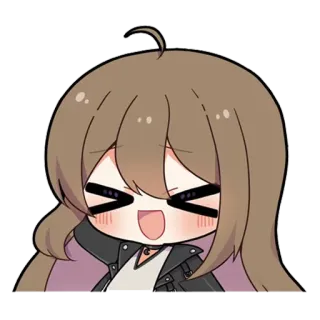 😆 anime girl, chibi, cute, cartoon, kawaii, manga telegram sticker