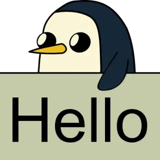 🐧 Hello Pinguin, Hallo, Gruß, Cartoon telegram sticker