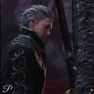 🗡 Vergil Devil May Cry vergil, devil may cry, anime, video game character, sword telegram sticker