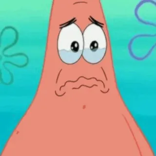🍔 Patrick Star Spongebob Squarepants Patrick Étoile, Bob l'éponge, dessin animé, triste, pleure, personnage telegram sticker