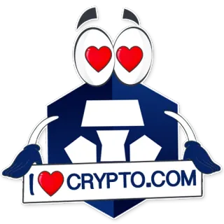 😍 I ❤️ CRYPTO.COM cripto, criptomoeda, amor, coração, finanças, bitcoin, moeda digital telegram sticker