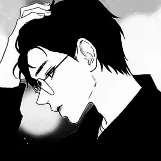 🎌 anime, man, glasses, manga, stylish telegram sticker