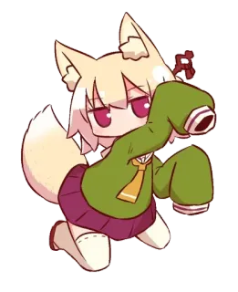 🦊 Anime, Chibi, Kawaii, Renard, Kemonomimi telegram sticker