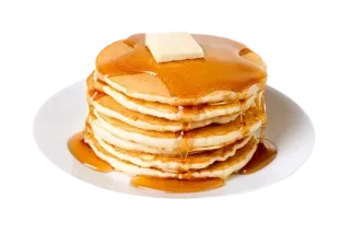 🤤 crêpes, petit déjeuner, nourriture, sirop, beurre whatsapp sticker