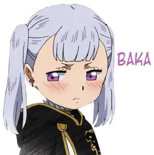 😖 Noelle Silva Black Clover BAKA 애니메이션, 바보, 귀여운, 노엘 실바, 블랙 클로버, 만화 telegram sticker