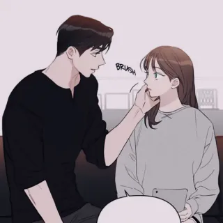 🕯 BRUSH man, woman, couple, romance, touching, love telegram sticker