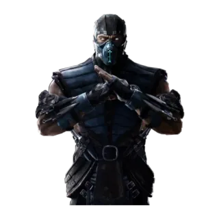 🤖 Sub-Zero Mortal Kombat Ninja, Luta, Gelo, Personagem, Jogo whatsapp sticker