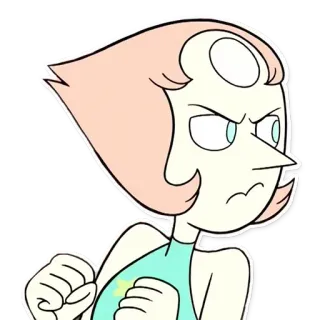 😠 Pearl Steven Universe การ์ตูน, สตีเวน ยูนิเวิร์ส, เพิร์ล, ตัวละคร, อนิเมะ, อัญมณี, โกรธ telegram sticker
