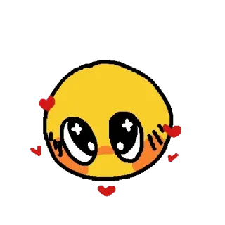 😳 Emoji, Cinta, Lucu, Kuning, Hati telegram sticker