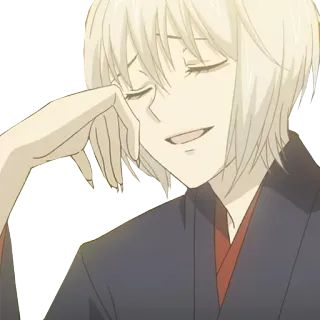 😏 Tomoe Kamisama Kiss Anime, Siluman rubah, Bishounen, Tampan, Rambut putih, Tomoe, Kamisama Kiss telegram sticker