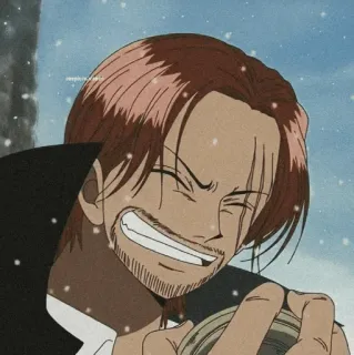 🍁 Shanks One Piece アニメ, キャラクター, ワンピース, シャンクス telegram sticker