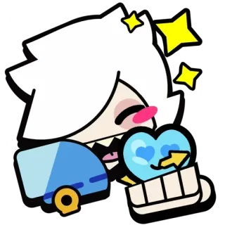 🎭 Colette Brawl Stars colette, brawl stars, cuore, cartone animato telegram sticker