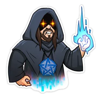 👿 wizard, magic, fantasy, spell, occult telegram sticker