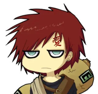 😒 Gaara Naruto 愛 Аниме, Манга, Наруто, Гаара, Мультфильм telegram sticker