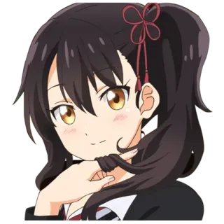 😊 애니메이션 여자, 애니메이션, 여자, 만화, 귀여운, 스티커 telegram sticker
