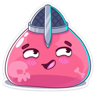 🧐 Schleim, Krieger, Helm, Schädel, Fantasy, Monster whatsapp sticker