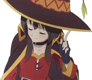 ☺️ Megumin Konosuba Anime, Megumin, Konosuba, Magicienne, Magie, Fille, Mignon whatsapp sticker