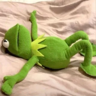 😭 Kermit Kermit de Kikker, Pop, Meme, Kikker, Knuffel telegram sticker