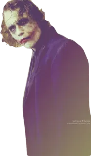 😟 Joker The Dark Knight ジョーカー, ダークナイト, バットマン, ヴィラン, DCコミックス, ヒース・レジャー telegram sticker