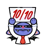 🤩 10/10 评分, 分数, 角色, 怪物, 卡通 telegram sticker