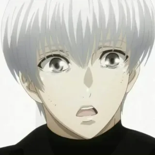 🔥 Ken Kaneki Tokyo Ghoul 애니메이션, 만화, 슬픈, 구울, 흰머리, 우는 telegram sticker